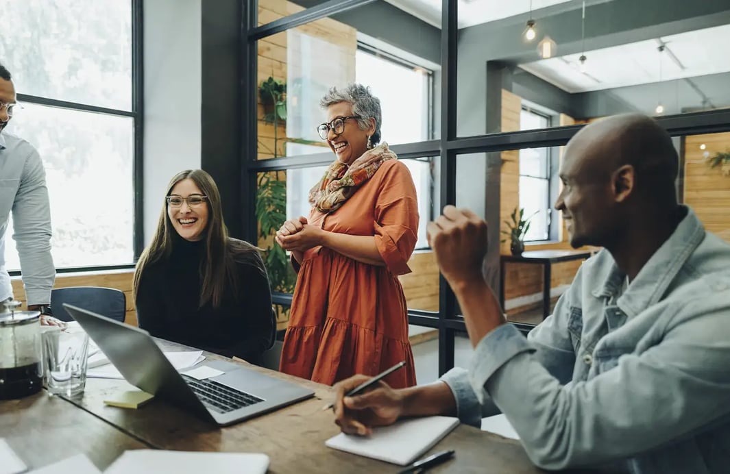 Celebrating team success