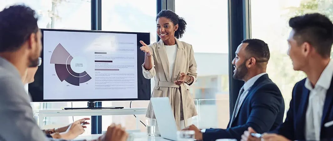 Employee presenting ideas