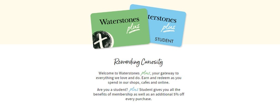 Waterstones Plus Reward Scheme