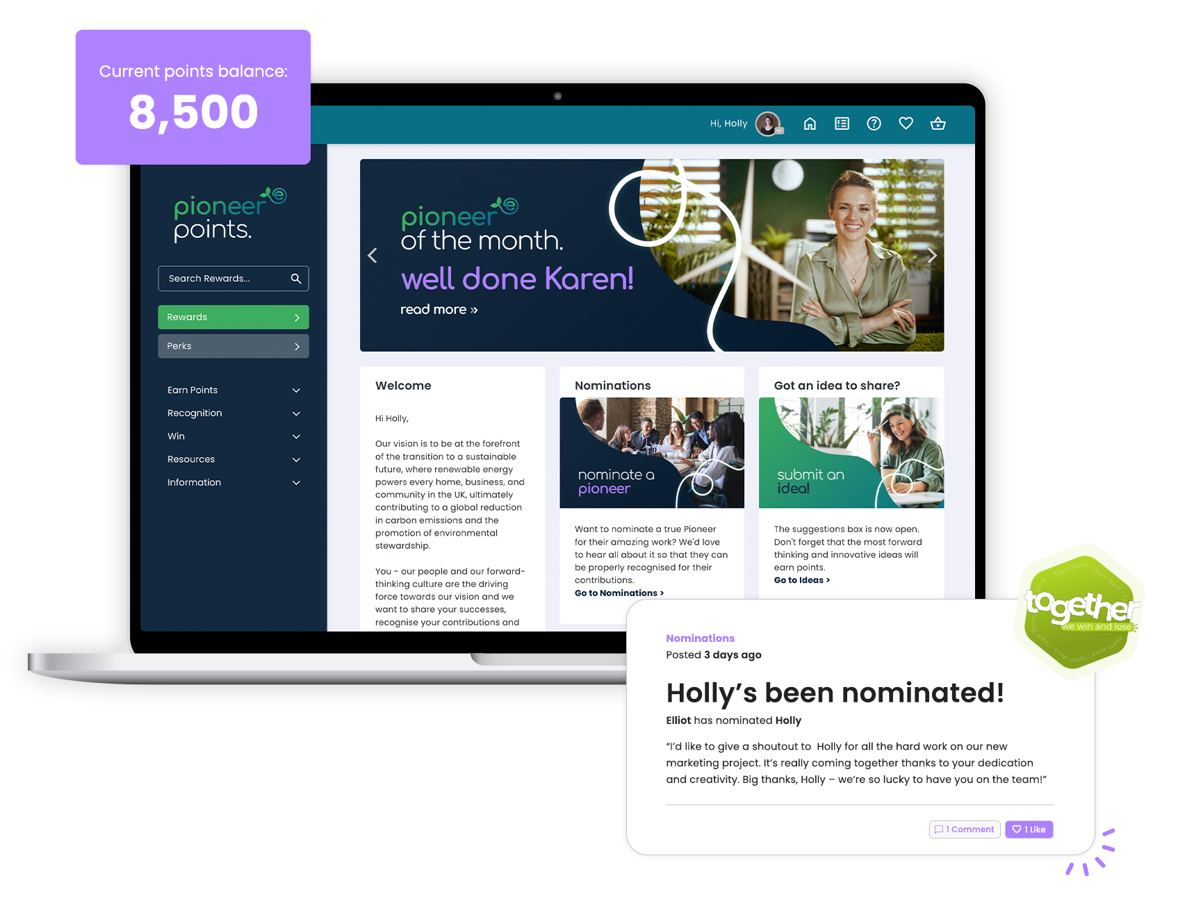 Employee incentive rewards